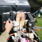 Close-up of PlatinumX Gen3 control with buttons for RV security.